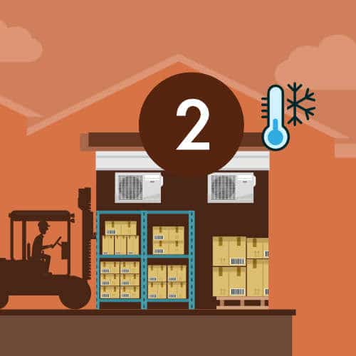 Stockage des marchandises dans l'entrepôt logistique