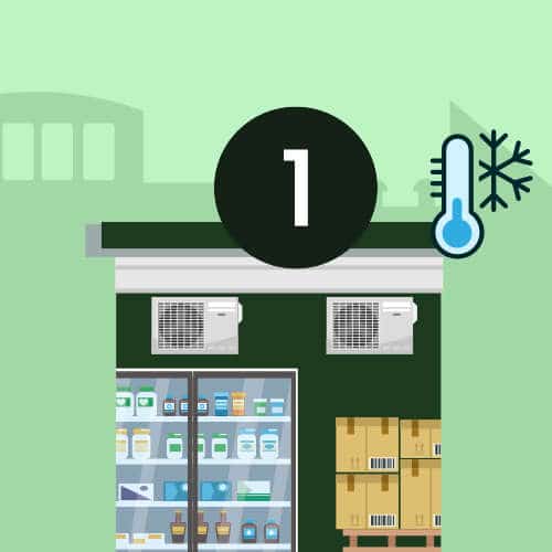 Stockage des produits pharmaceutiques dans l'usine pharmaceutique