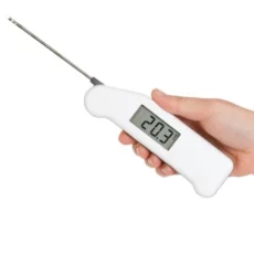 Thermomètre Thermapen sonde à air déplié.