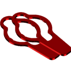 Outil ouverture EBI 12 composé de deux pièces.