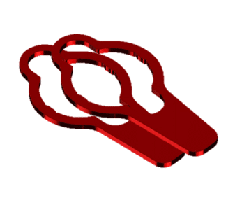 Outil ouverture EBI 12 composé de deux pièces.